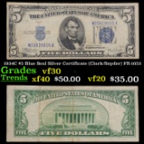 1934C $5 Blue Seal Silver Certificate (Clark/Snyder) FR-1653 Grades vf++