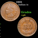 1901 Indian Cent 1c Grades vg, very good