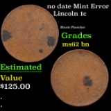 no date Lincoln Cent Mint Error 1c Grades Select Unc BN