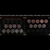 Partial Proof Franklin 50c Capital Plastic Holder, 1955-1963, 9 proof coins