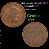 1888 Canada 1 Cent 1c KM-7 Grades xf+