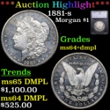 ***Auction Highlight*** 1881-s Morgan Dollar $1 Graded ms64+dmpl By SEGS (fc)