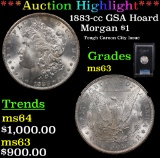 ***Auction Highlight*** PCGS 1883-cc Morgan Dollar GSA Hoard $1 Graded ms63 By PCGS (fc)
