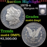 ***Auction Highlight*** 1878-s Morgan Dollar $1 Graded ms64 dmpl By SEGS (fc)