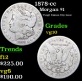 1878-cc Morgan Dollar $1 Grades vg+