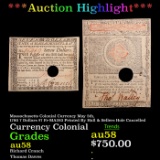 ***Auction Highlight*** Massachusetts Colonial Currency May 5th, 1780 7 Dollars $7 Fr-MA283 Printed