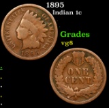 1895 Indian Cent 1c Grades vg, very good