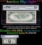 ***Auction Highlight*** 1950A $10 Green Seal Federal Reseve Note ULTRA RARE INVERTED BACK MINT ERROR