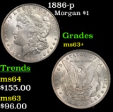 1886-p Morgan Dollar $1 Grades Select+ Unc
