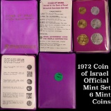 1972 Coin of Israel Official Mint Set 6 Mint Coins