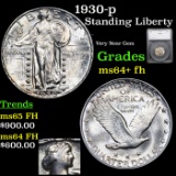1930-p Standing Liberty Quarter 25c Graded ms64+ fh By SEGS