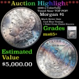 ***Auction Highlight*** 1890-o Morgan Dollar Colorfully Toned Near TOP POP! $1 Graded ms65+ By SEGS