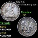 1875-s Twenty Cent Piece 20c Grades vf++