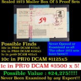 Original sealed box 5- 1973 United States Mint Proof Sets