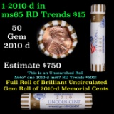 Shotgun Lincoln 1c roll, 2010 50 pcs Original United State Mint Wrapper