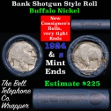 Buffalo Nickel Shotgun Roll in Old Bank Style 'Bell Telephone'  Wrapper 1924 & S Mint Ends