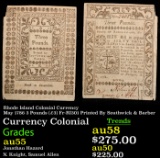 Rhode Island Colonial Currency May 1786 3 Pounds (£3) Fr-RI301 Printed By Southwick & Barber Grades