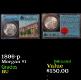 1896-p Morgan Dollar $1 Graded BU By Global Certification Services
