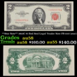 **Star Note** 1953C $2 Red Seal Legal Tender Note FR-1512 (star) Grades Choice AU/BU Slider
