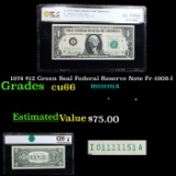1974 $12 Green Seal Federal Reserve Note Fr-1908-I Grades Gem+ CU
