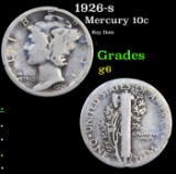 1926-s Mercury Dime 10c Grades g+