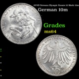 1972D German Olympic Games 10 Mark 10m Grades Choice Unc
