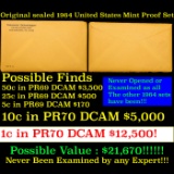 Original sealed 1964 United States Mint Proof Set! 5 Coins Inside!