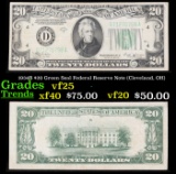 1934B $20 Green Seal Federal Reserve Note (Cleveland, OH) Grades vf+