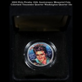 2002 Elvis Presley 25th Anniversary Memorial Coin - Colorized Tennessee Quarter Washington Quarter 2
