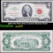 1963 $2 Red seal United States Note Grades Choice AU