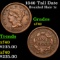 1846 Tall Date Braided Hair Large Cent 1c Grades xf
