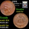 1866 Indian Cent 1c Graded Select Unc BN By USCG