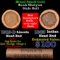 Mixed small cents 1c orig shotgun roll, 1919-d Wheat Cent, 1883 Indian Cent other end, Brinks Wrappe