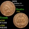 1879 Indian Cent 1c Grades vf+