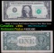 1988A $1 Green Seal Federal Reserve Note Mint Error Grades vf++