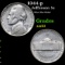 1944-p Jefferson Nickel 5c Grades Select AU