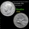 1950 Canada 25 Cents 25c KM-44 Grades xf+