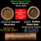 Mixed small cents 1c orig shotgun roll, 1919-s Wheat Cent, 1861 Indian Cent other end, Brinks Wrappe