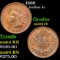 1888 Indian Cent 1c Grades Choice Unc RB