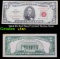 1964 $5 Red Seal United States Note Grades xf