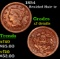 1854 Braided Hair Large Cent 1c Grades xf details