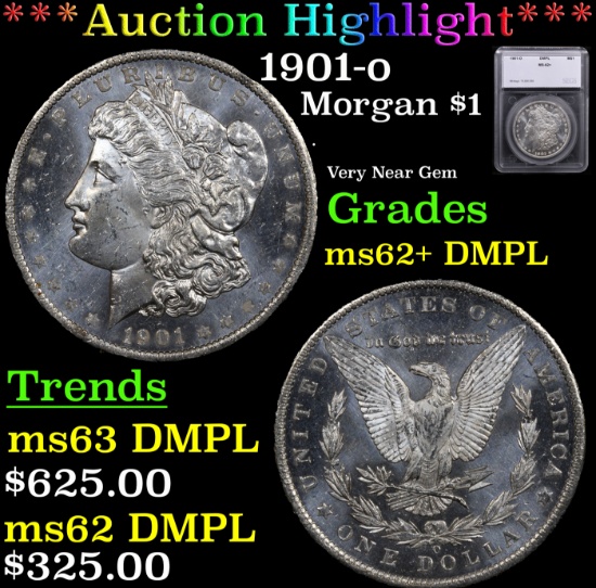 ***Auction Highlight*** 1901-o Morgan Dollar $1 Graded ms64+ DMPL By SEGS (fc)