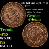 1837 Not One Cent Hard Times Token HT-46 1c Grades vf details