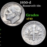 1950-d Roosevelt Dime 10c Grades xf