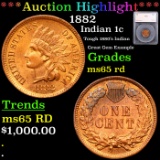 ***Auction Highlight*** 1882 Indian Cent 1c Graded ms65 rd By SEGS (fc)