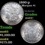 1890-p Morgan Dollar $1 Grades Choice+ Unc