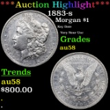 ***Auction Highlight*** 1883-s Morgan Dollar $1 Grades Choice AU/BU Slider (fc)