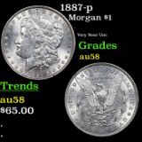 1887-p Morgan Dollar $1 Grades Choice AU/BU Slider