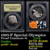 Proof 1995-P Special Olympics Modern Commem Dollar $1 Graded pr69+ dcam By USCG