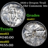 1926-s Oregon Trail Old Commem Half Dollar 50c Grades Unc+